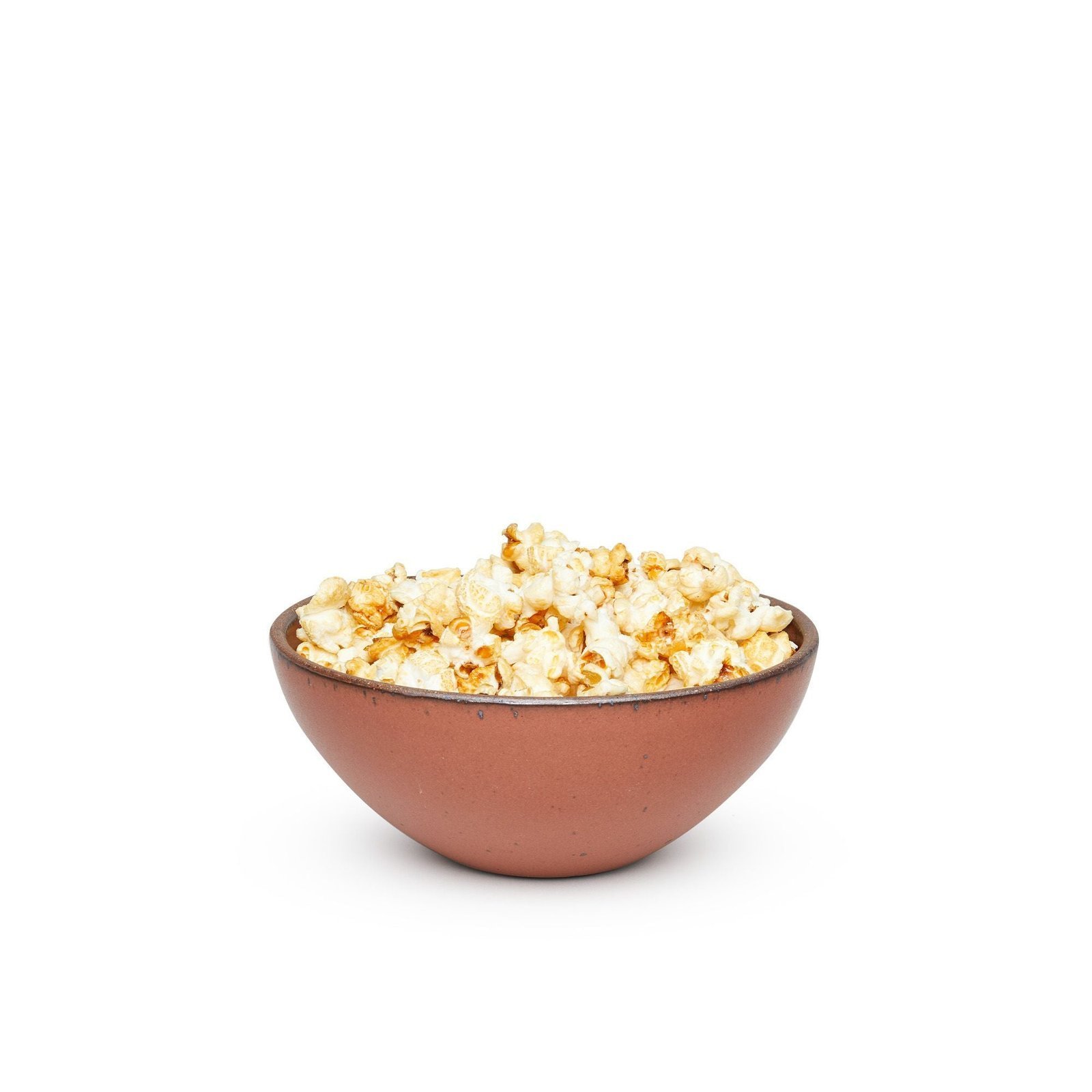 Vellax Supply soup bowl in Terracotta, shown with popcorn
