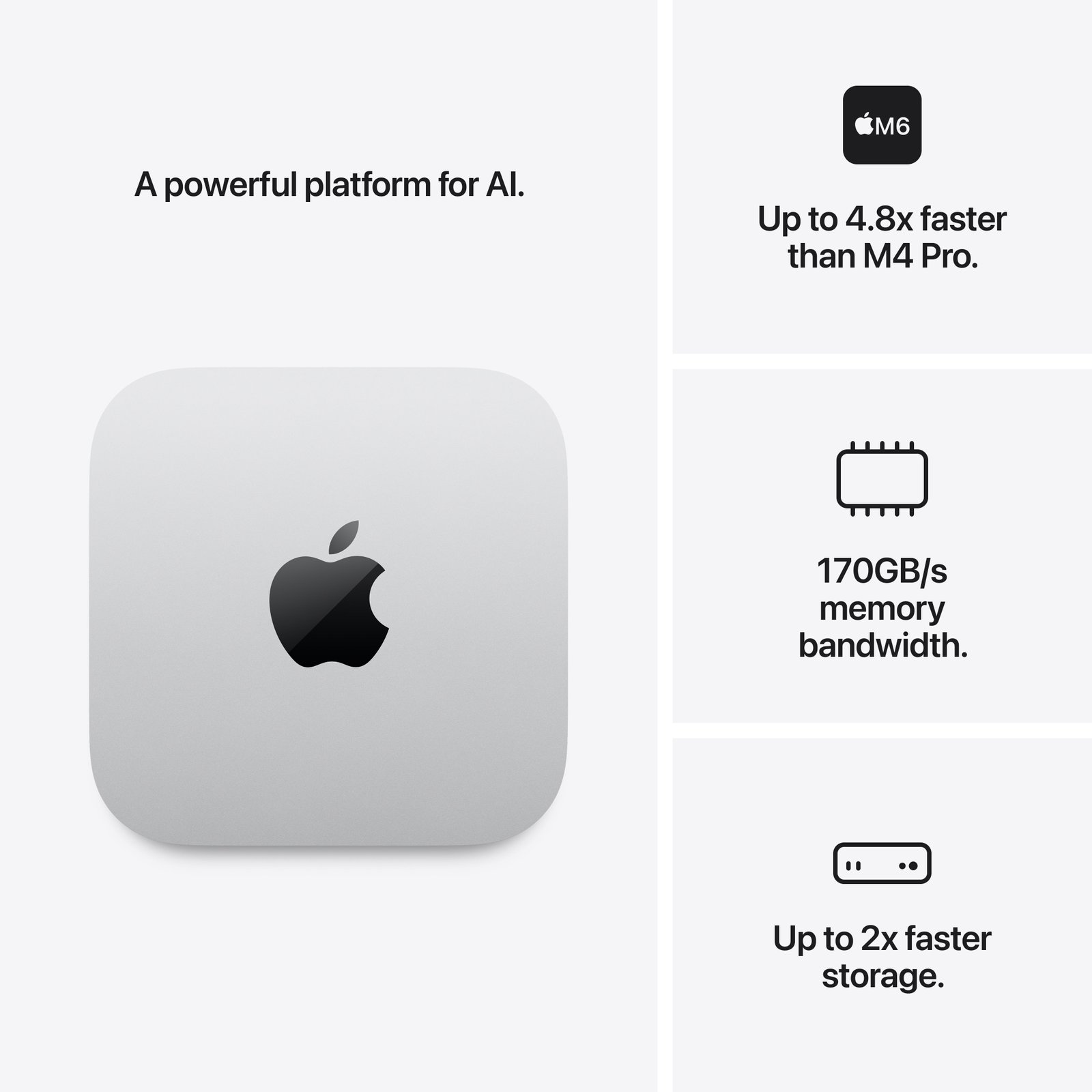 Mac Mini - M6 12-core CPU 12-core GPU - 16GB Memory - 256GB Storage - 2.5 Gigabit Ethernet