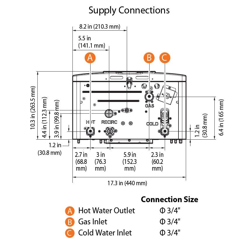 NHW700-199AE – Non-Condensing Tankless Water Heater – Outdoor, 199,000 BTU - Image 4