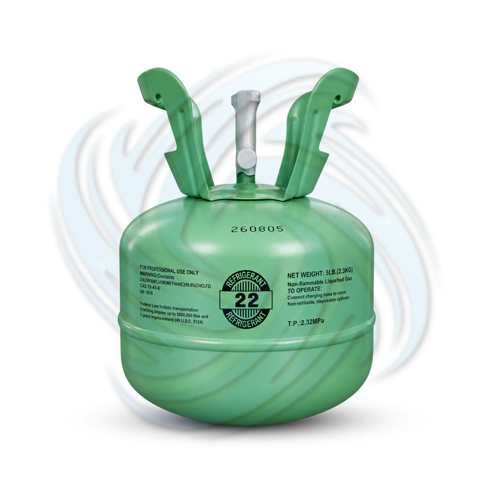 5 lb R22 Refrigerant Cylinder for Commercial Refrigeration - Image 3